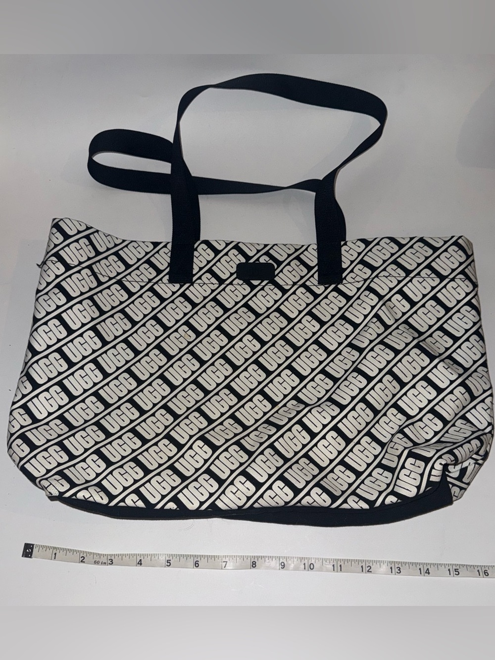 UGG Black & White Logo Tote Bag